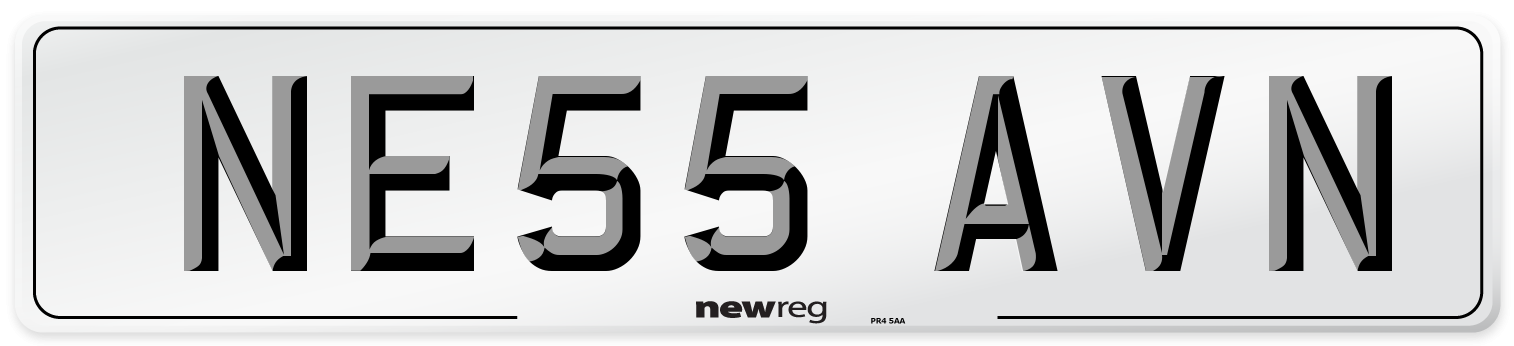 NE55 AVN Number Plate from New Reg